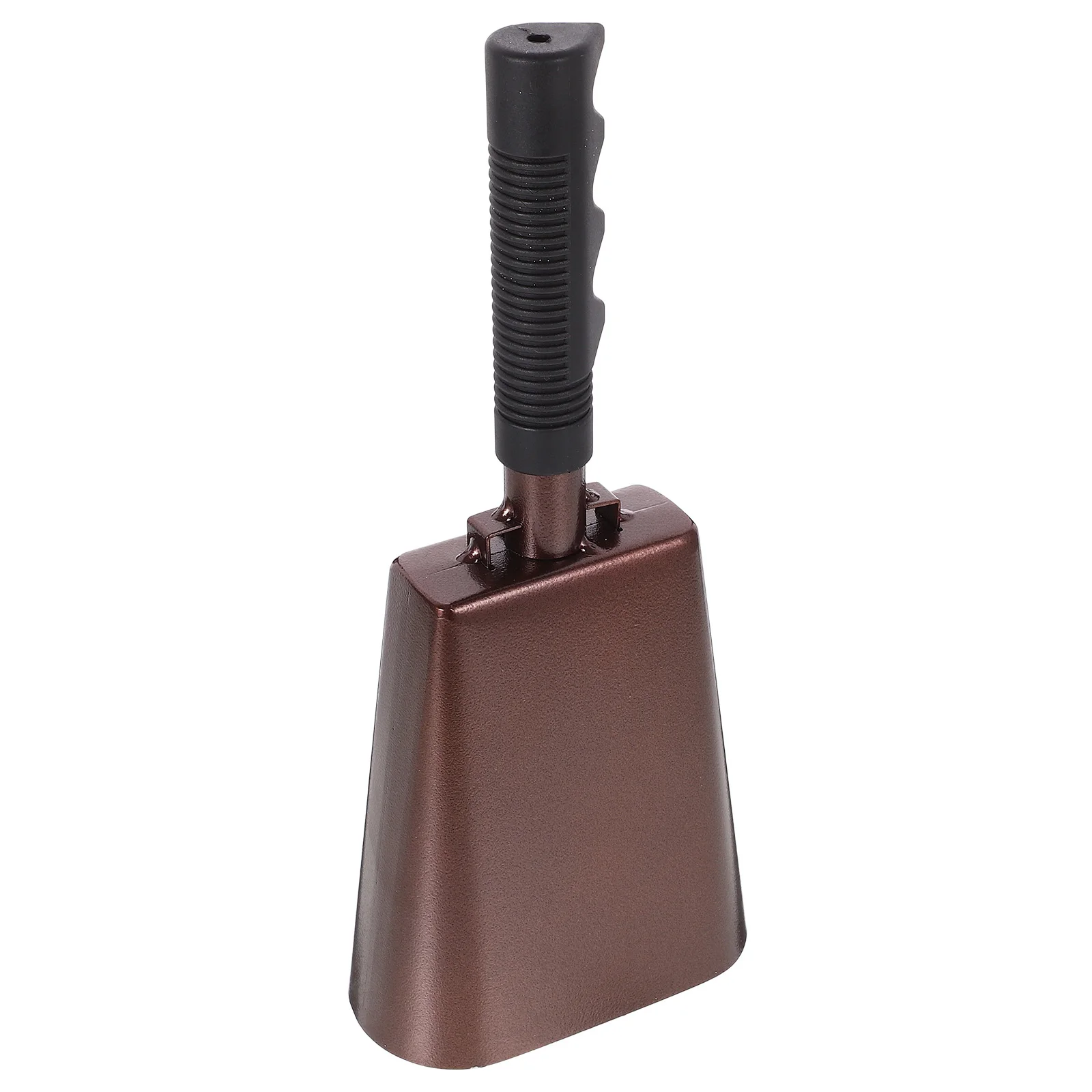 

Single Brown Cowbell with Handle Mini Metal Bells for Sporting Events Clear Loud Sound Compact Lightweight Design Suitable