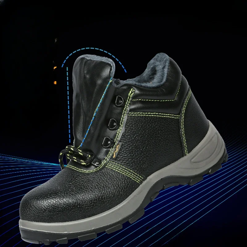 Labor Protection Equipment Winter Cotton Shoes Anti Smashing Piercing Safety High Top Protection Cold Insulationwarmth Retention