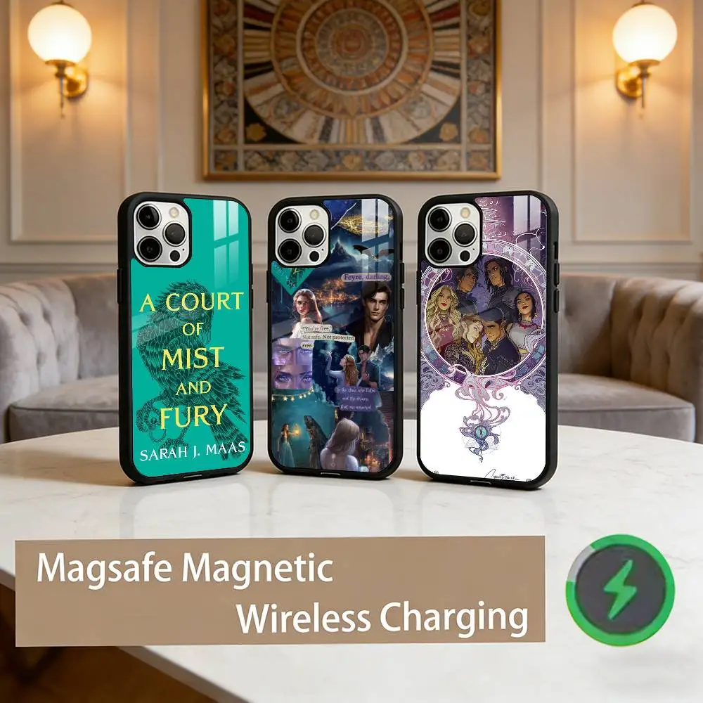 

A Court-of-Mist-and Fury Phone Case For iPhone17,16,15,14,13,12,11 Plus,Pro Max Magnetic For Magsafe Wireless Charging