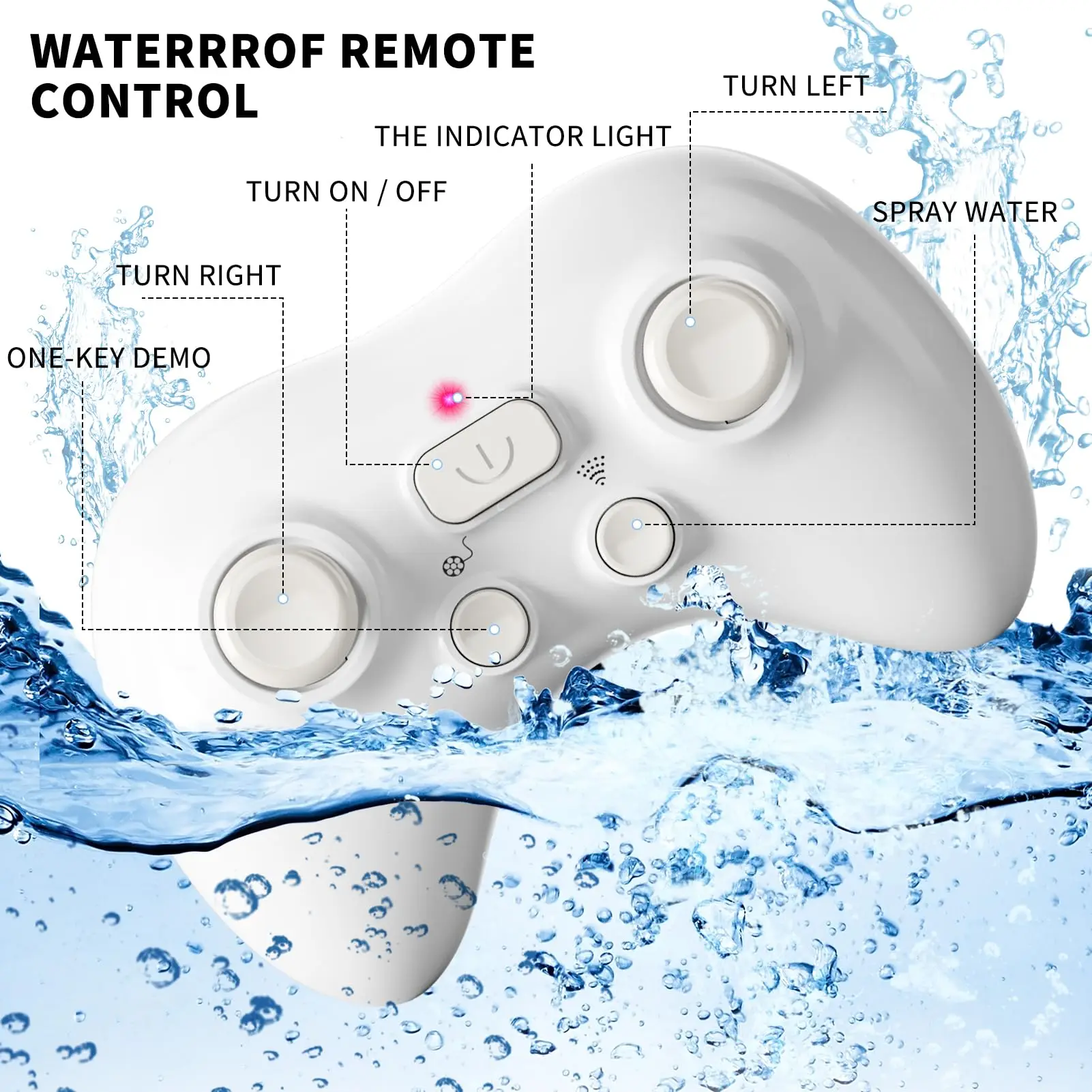 2.4G RC 고래 상어 장난감, 물 분사 및 조명 기능이 있는 전동 리모컨 상어, 4-9세 어린이용 수영장 장난감, 남자아이 시뮬레이션 보트
