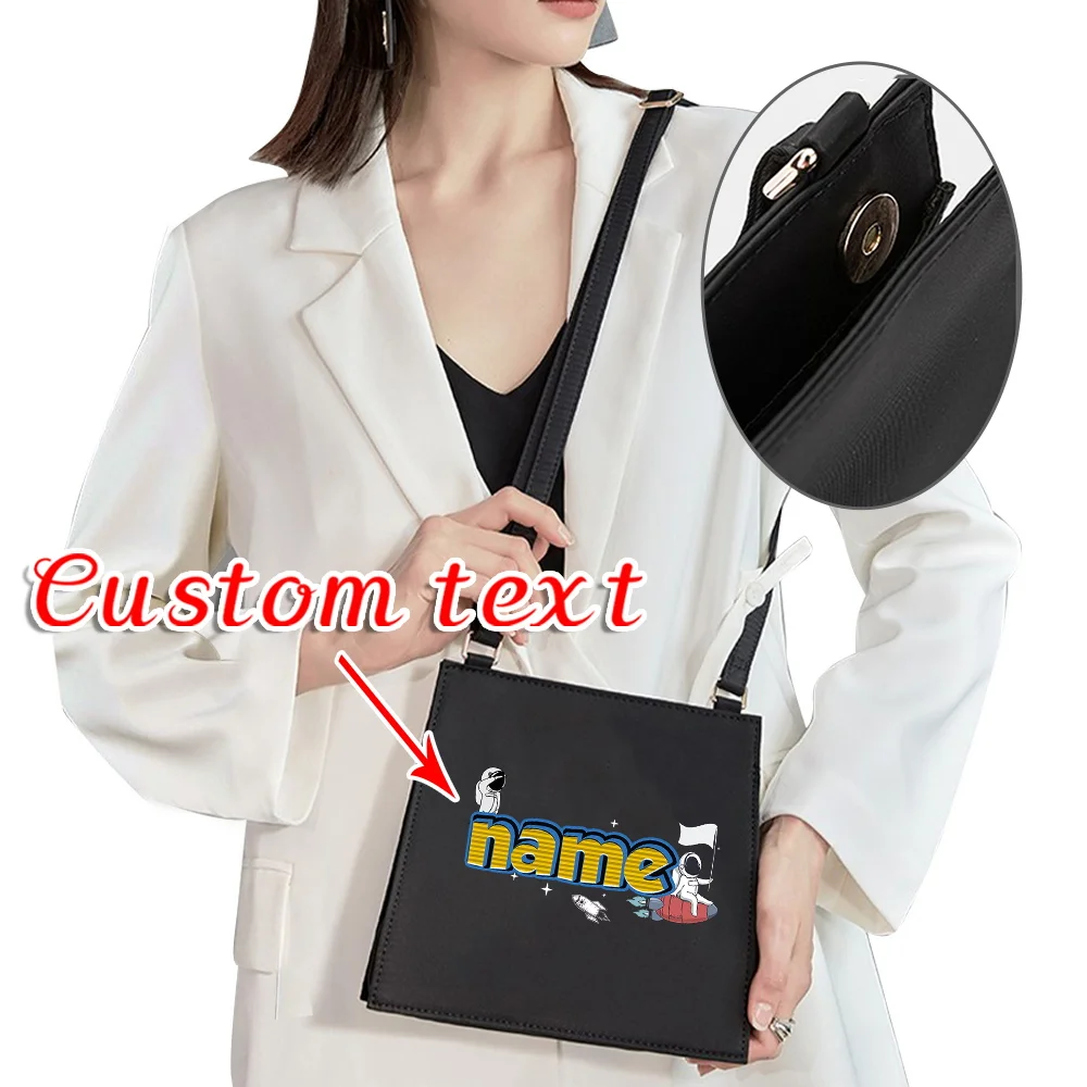 

Personalized Customization Name Women's Fashionable Crossbody Bag Shoulder Bag Commuting Storage Bag Cartoon Pattern