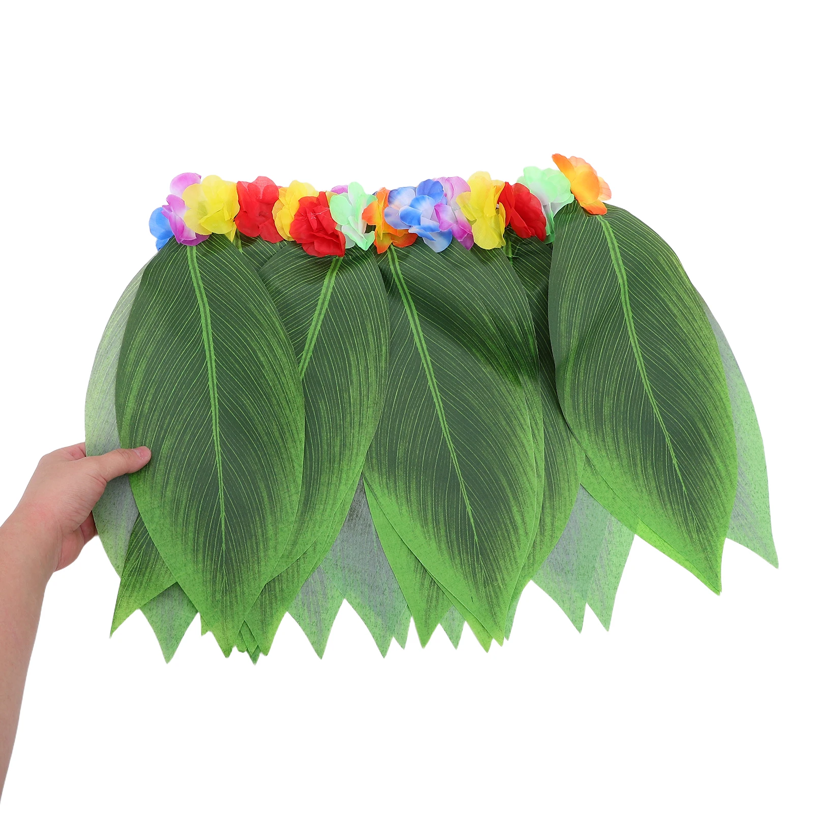 

Hawaiian Leaf Skirt Adjustable Waist Hula Dance Costume For Women Men Tropical Party Wedding Luaus Outfit Wear