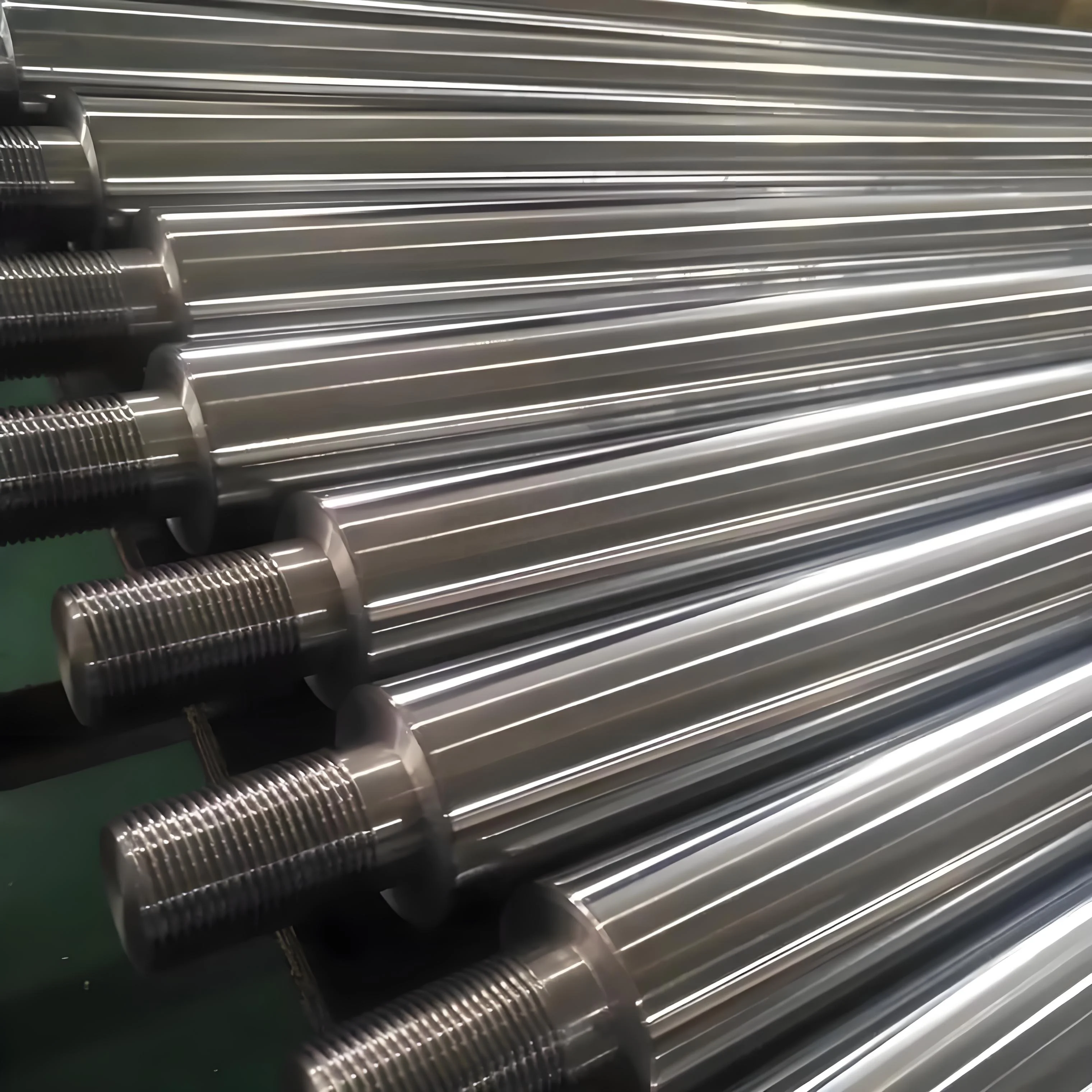 Steel Solid Chrome Plated Shaft Wear Resistant Straight Rod Hydraulic Piston Industrial Application Parts