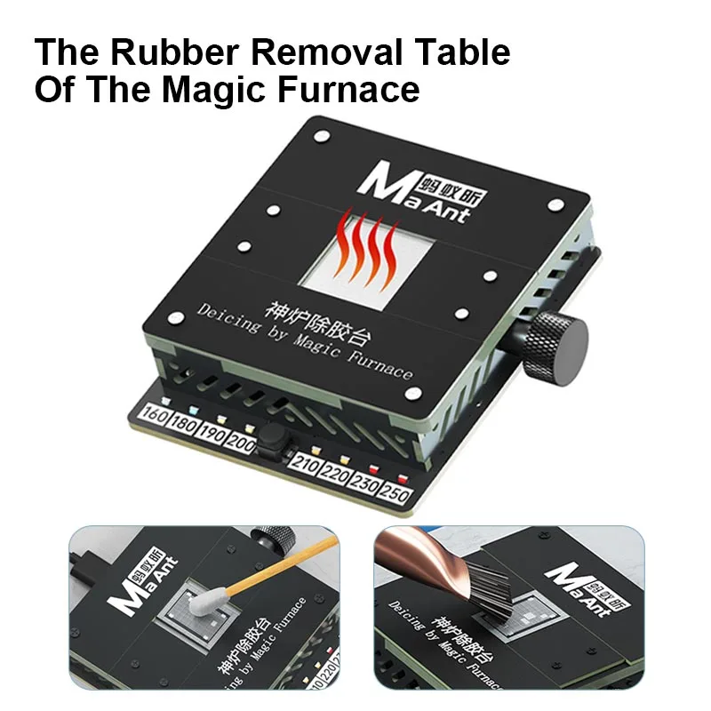 

MaAnt SL-1 Constant Temperature Heating Rubber Removal Table for Mobile Phone IC CPU Rapid Heating Glue Cleaning Tool