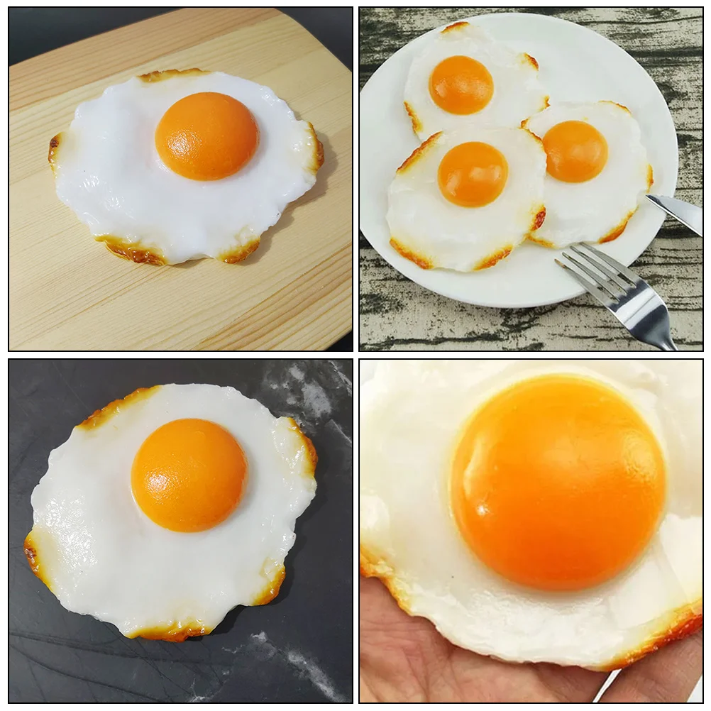 Fried Egg Model Realistic Simulated Omelette Models Fake Food Toy Artificial Prop