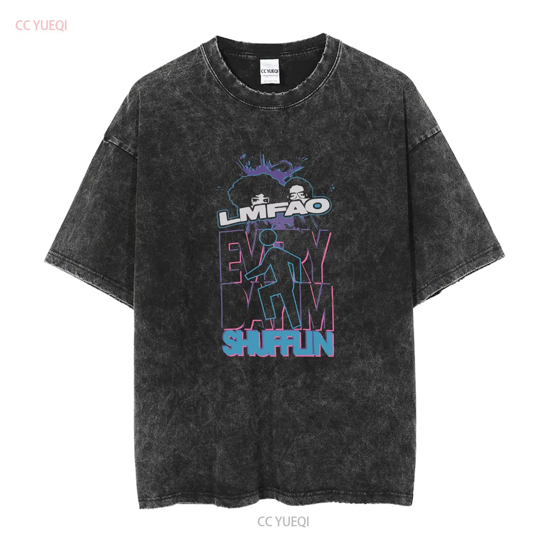 LMFAO T Shirt Small Every Day I'm Shufflin Black Concert Band Party Rock Rap Tour vintage Washed graphic homme streetwear