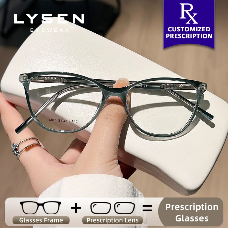 

LYSEN Fashion Square Women Photochromic Myopia Eyewear Progressive Prescription Reading Glasses Anti Blue Light Computer Glasses
