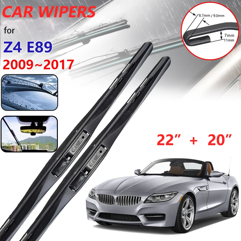 Car Wiper Blade For BMW Z4 E89 2009~2017 2010 2011 2012 2013 2014 2015 2016 Window Windshield Windscreen Brushes Car Accessories