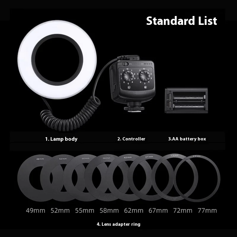 Originale Godox RING72 Macro Anello di Luce 5600K LED Anello Speedlite Flash Torcia Personalizzata Luce di Riempimento Per Fotocamere DSLR Canon Nikon