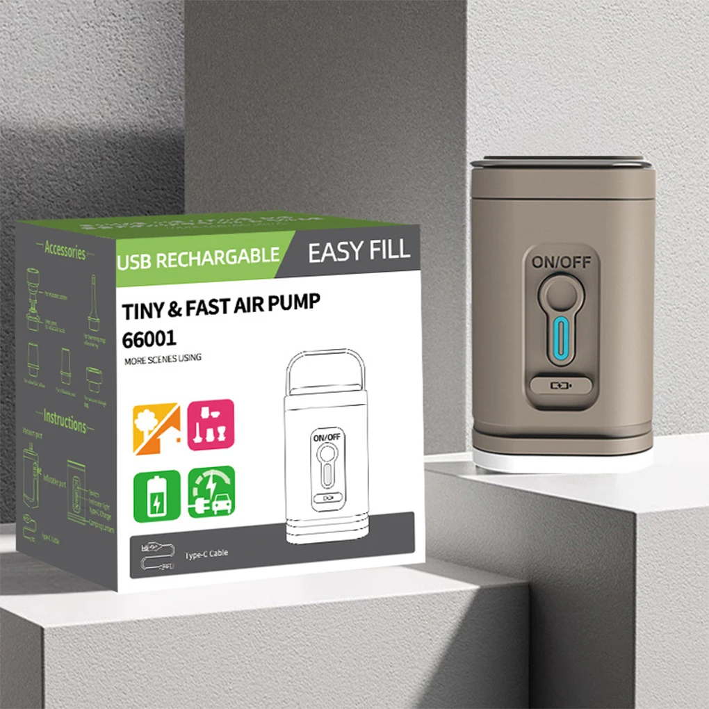 مضخة هواء كهربائية محمولة ضاغط هواء لاسلكي نافخة/مضخات تفريغ لوسائد قابلة للنفخ سرير هوائي قارب طوافة بلاستيكية للسباحة