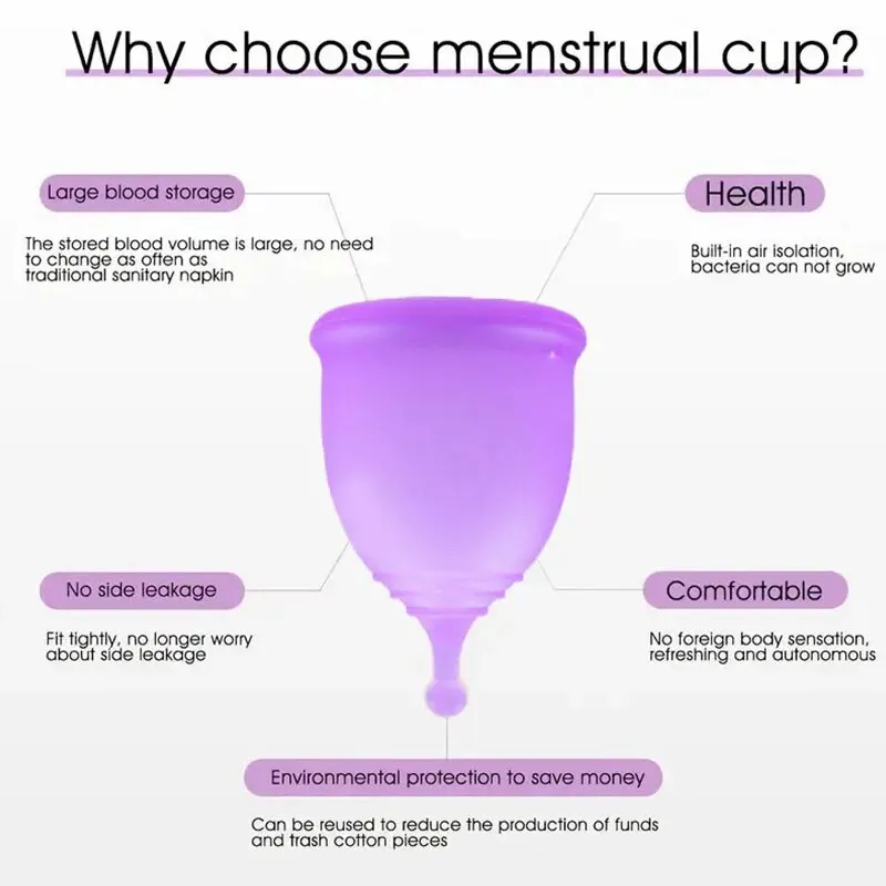 Medical Grade Silicone Menstrual Cup Moon Cup WOMEN\'S Menstrual Care Products Queen Cup Leak-proof Silicone Menstrual Artifact C