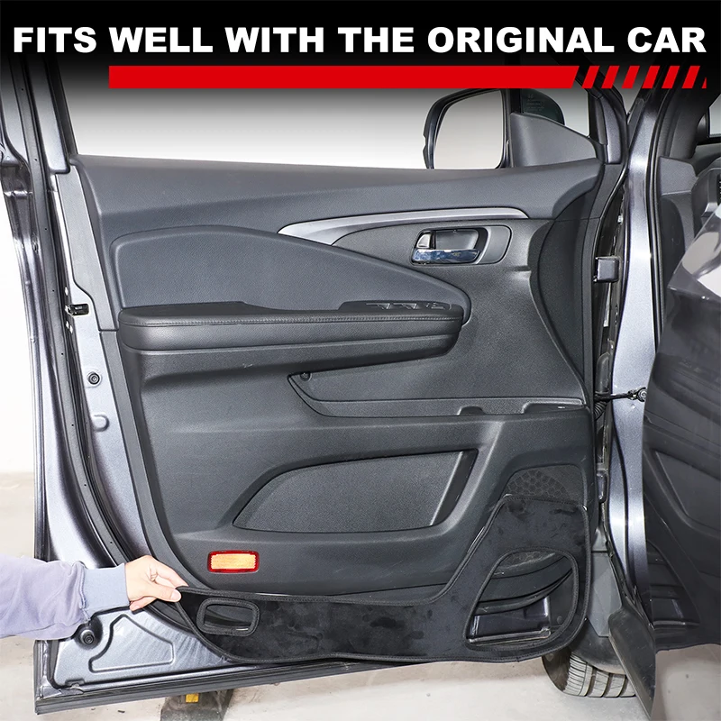 

Для Honda Pilot 2016-2022 бархатный черный коврик для двери автомобиля, противоскользящий коврик, декоративная наклейка, аксессуары для интерьера автомобиля