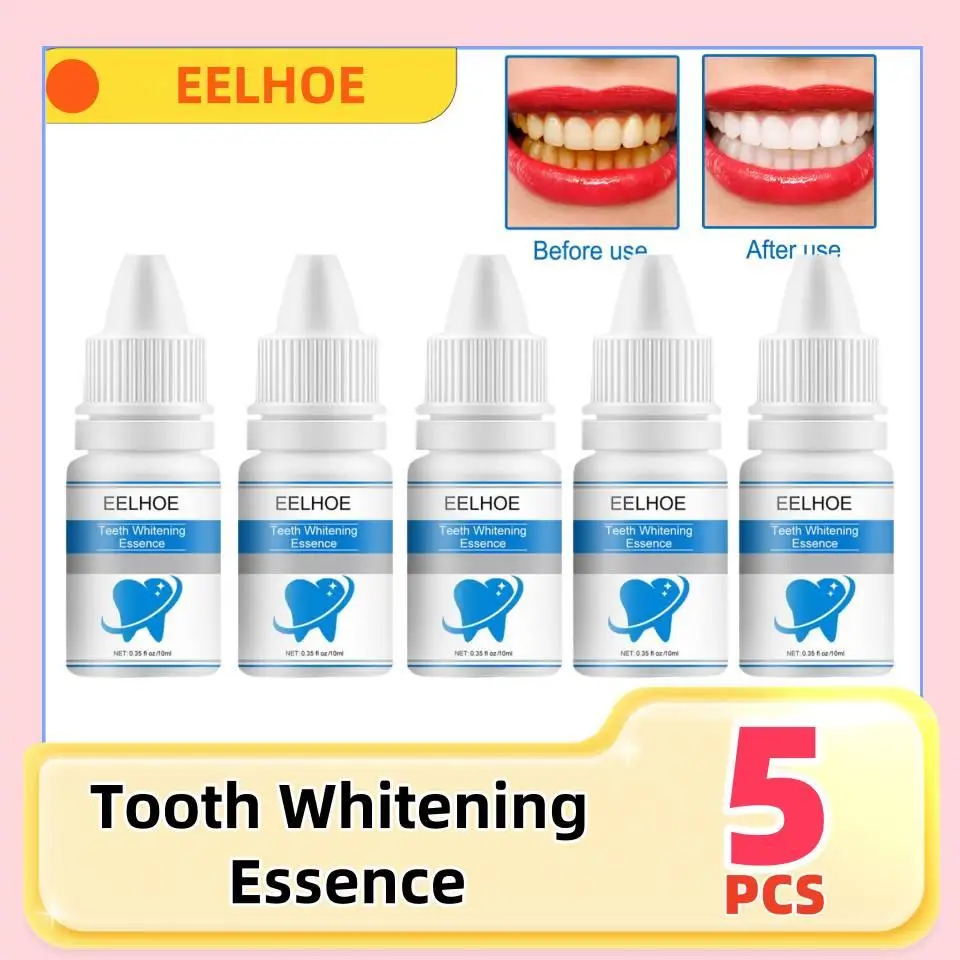 

5Pcs EELHOE Cleaning Tooth Whitening Essence Effective Remove Plaque Yellow Teeth Stains Removal Fresh Breath Tooth Essence