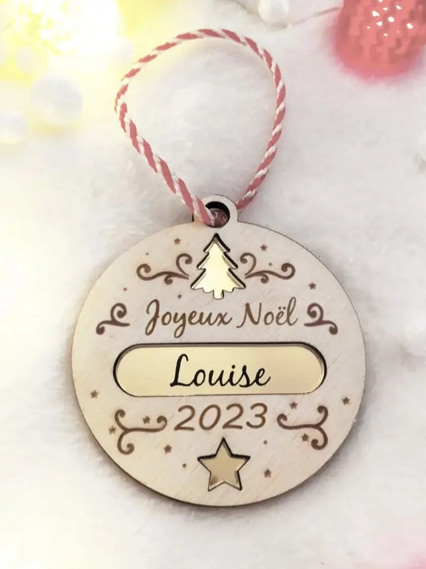 Personalized 2023 Christmas ball my first Christmas/merry Christmas - Baby birth Christmas gift idea with engraved first name