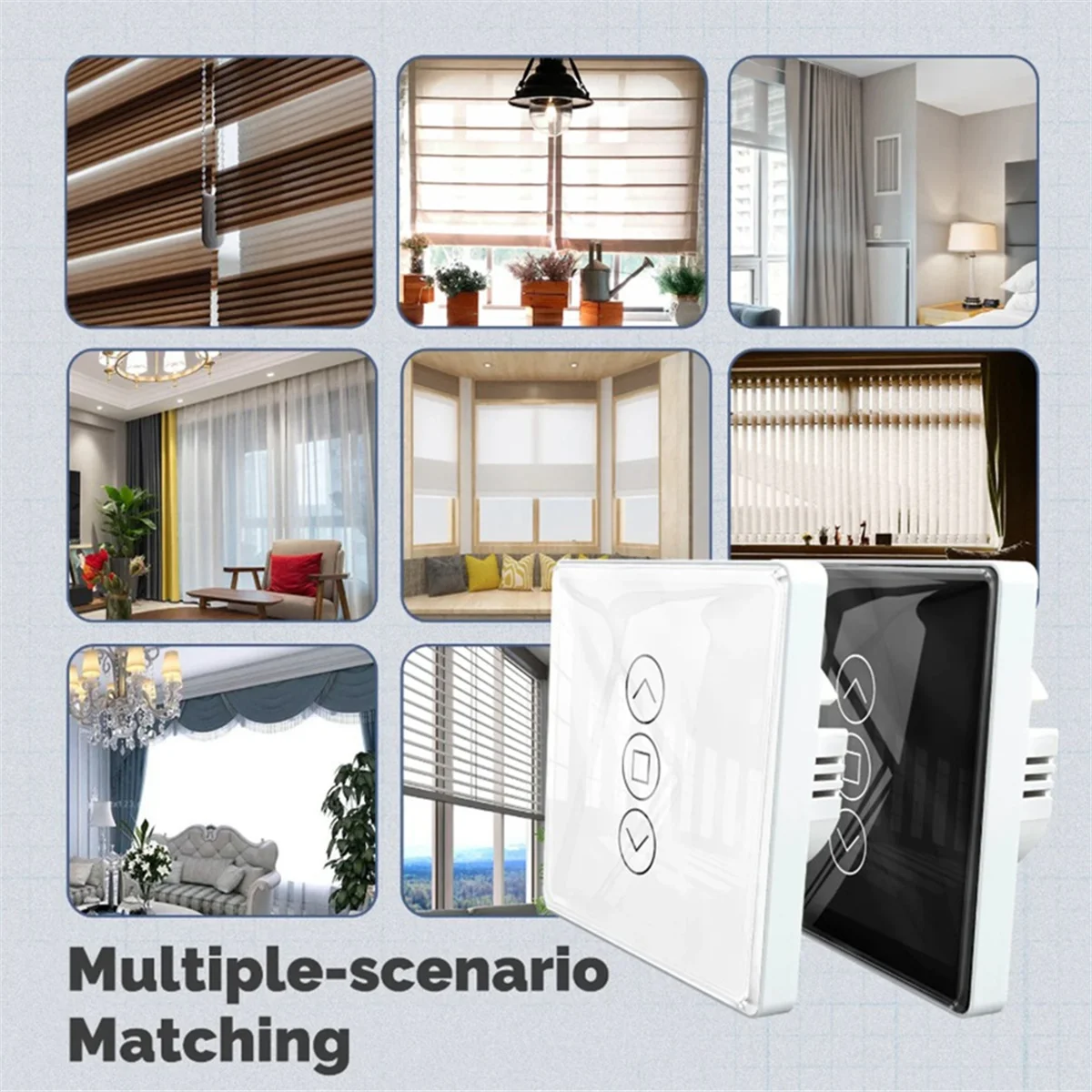 جديد 3C-Tuya ZigBee الذكية الستار التبديل 2.5D RF433 قوس الزجاج اللمس ل الستائر الدوارة مصاريع التبديل الذكية APP اللاسلكية الأسود