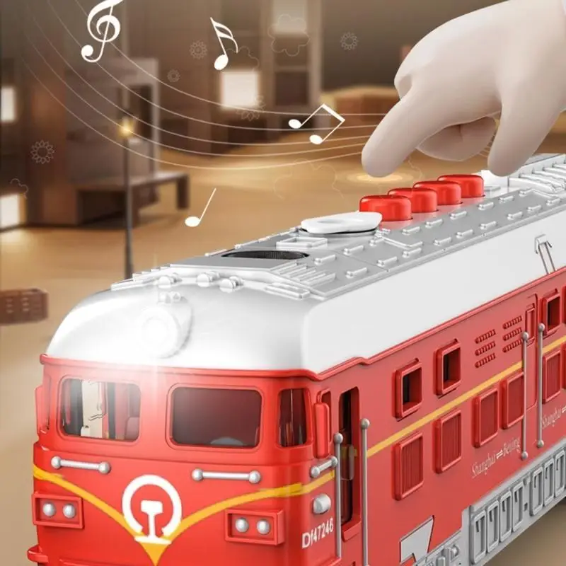 

Y4UD Sturdy Plastic Train Toy for Boys and Girls with Light Features Designs