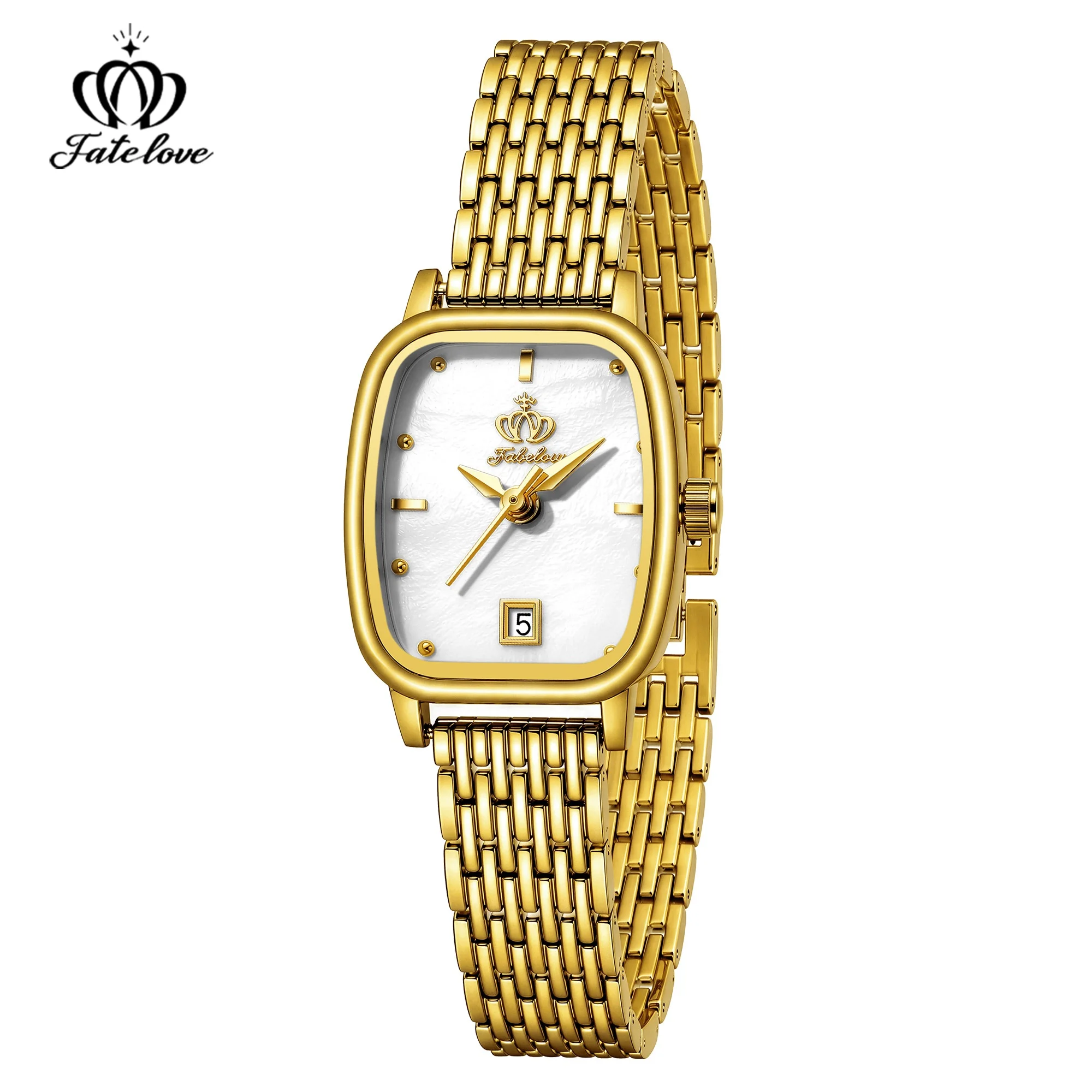 Fatelove Brand Watch Light Luxury Waterproof Calendar Square Dial Women's Quartz Watch 931