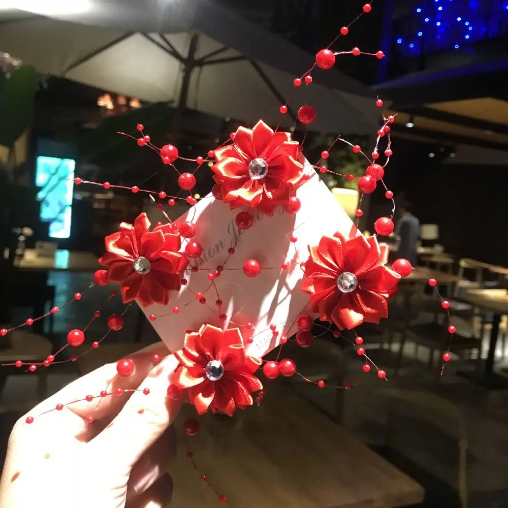 4PCS ใหม่ดอกไม้ลูกปัดเจ้าสาว Hairpin ประณีตหรูหราเจ้าสาว Headdress Handmade Fairy งานแต่งงาน Headwear อุปกรณ์เสริมผม