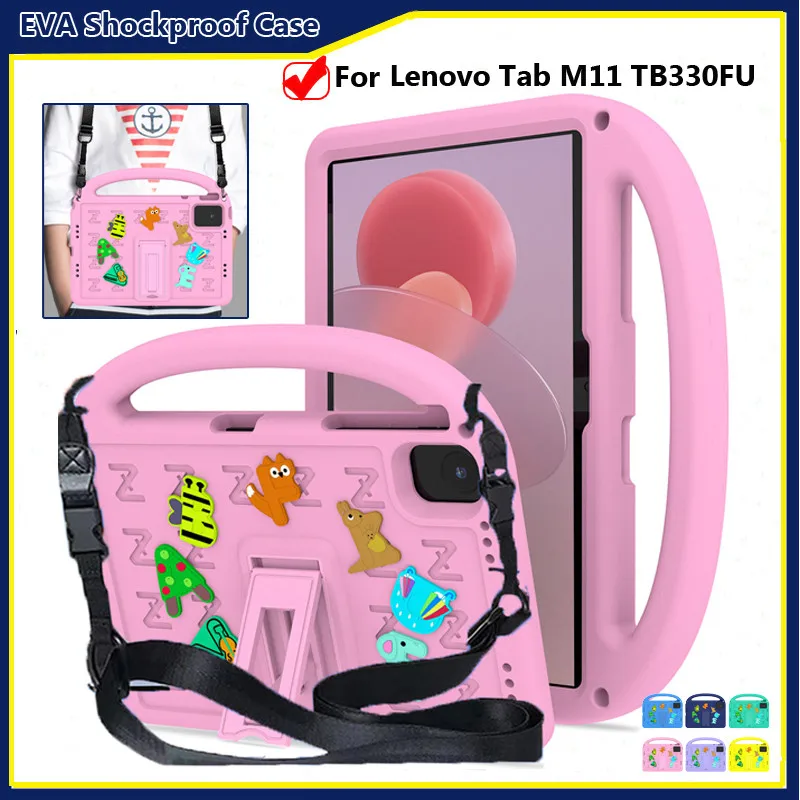 

EVA Portable Shockproof Kids Safe Handle Stand Cover for Lenovo Tab M11 TB330FU 11 2024 Pad 11 Inch TB331FC B11 K11 11inch Case