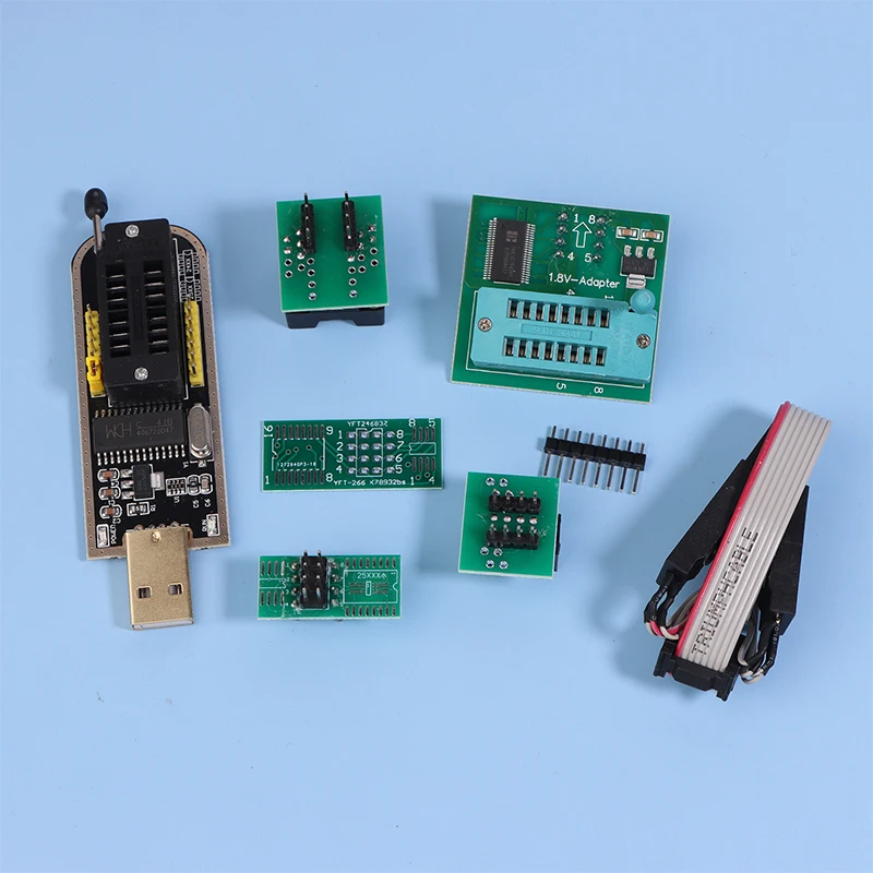 Ch341b 24 25 séries eeprom flash bios módulo programador usb soic8 sop8 clipe de teste para eeprom 93cxx/25cxx/24cxx kit diy