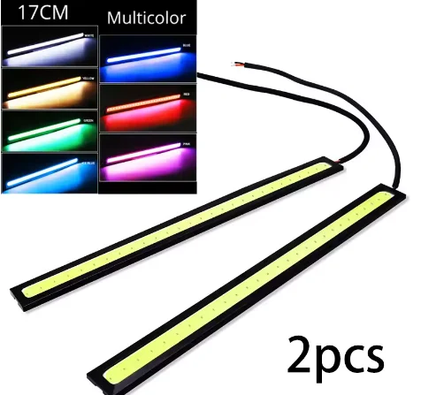 HAOLIDE COB Day Running Light 17CM Ultra Bright Car Day Running Light Led Day Running Light Ultra Thin off-road use DC 12V 24V