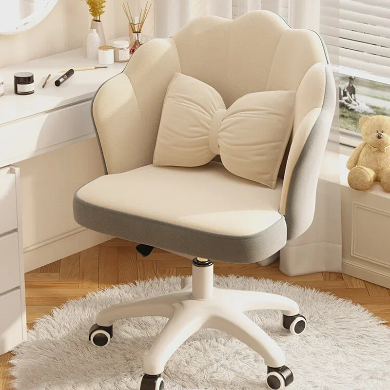 

2024 New Computer Office Chairs Home Girls Bedroom Cosmetic Chair Study Lift Swivel Chair Comfortable Student Dorm Desk Chair