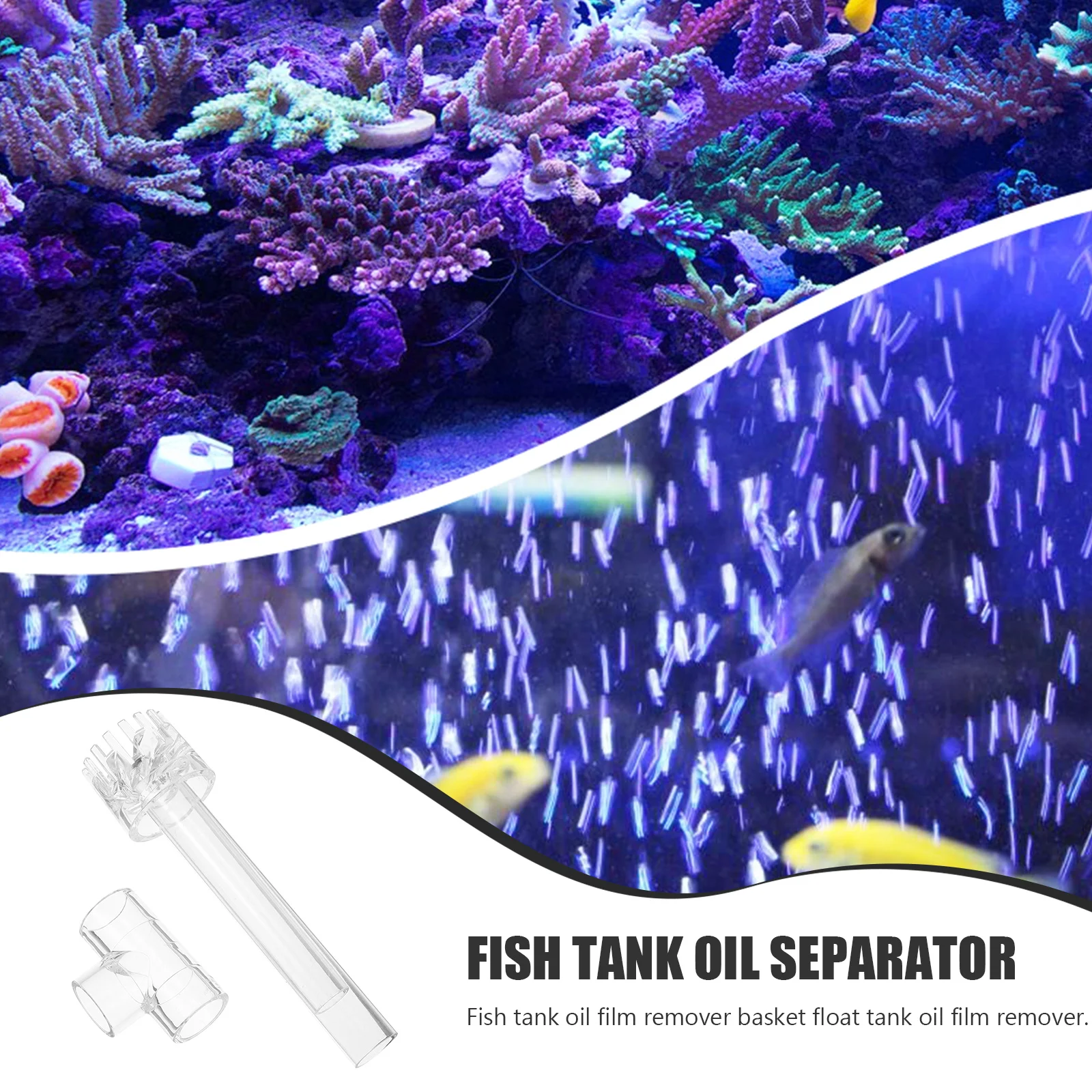 

1Pcs Fish Tank Oil Film Processor Premium ABS Material Oil Removal Tool for Aquarium Surface Skimmer Filter Water Purification
