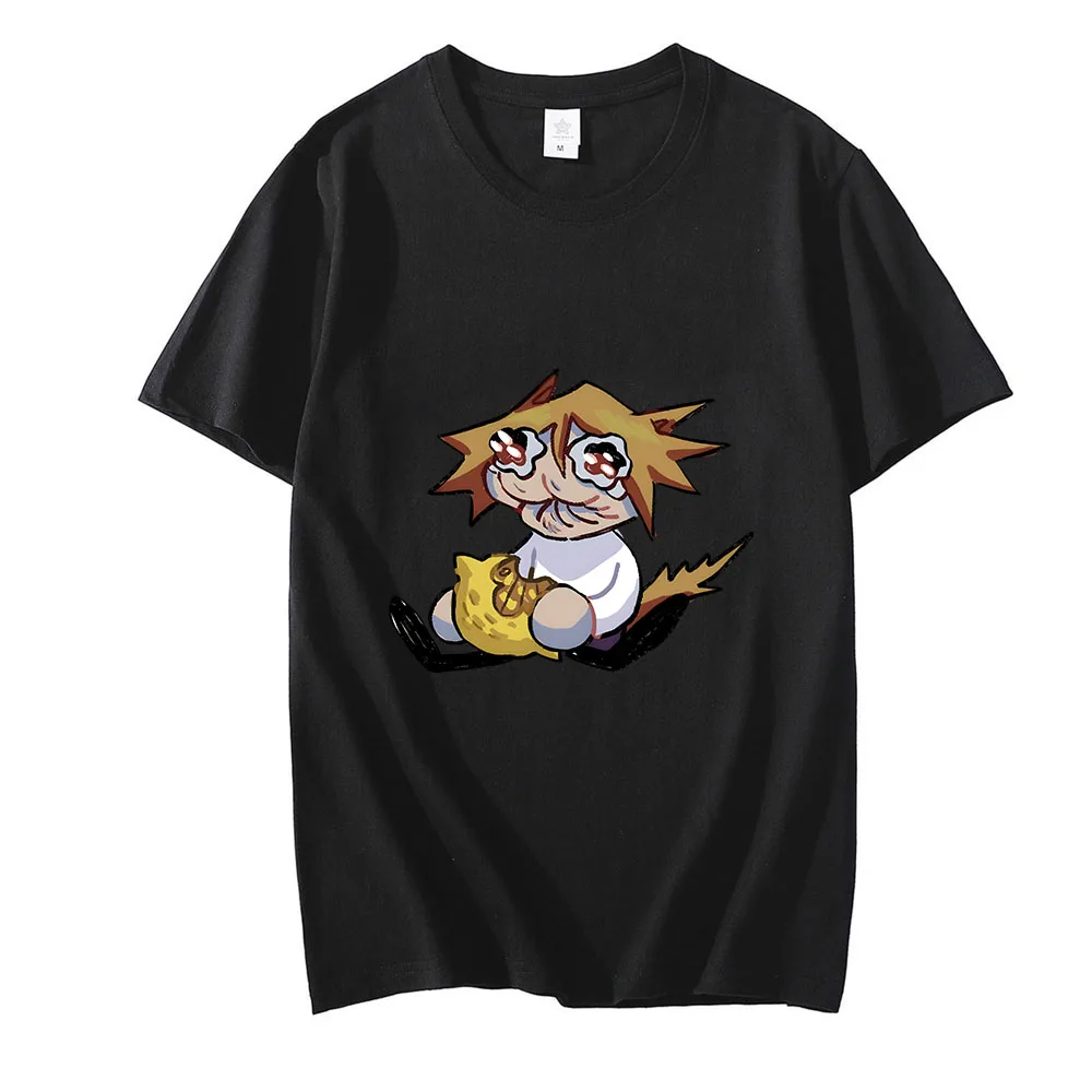 Melty Blood Neco Arc Cartoon T-shirts for Men Aesthetic Shirts 100% Cotton High Quality Tshirts Unisex Short Sleeve Loose Tees