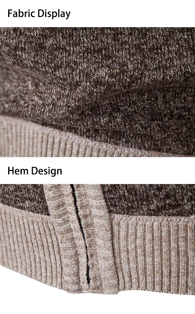 سترة صوفية معطف رجالي 2023 جديد لخريف وشتاء سترة سميكة بياقة دافئة #4