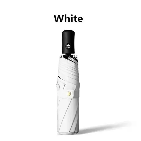 Automatic Folding Umbrella, Windproof 3-Fold Compact Umbrella for Men & Women, Solid Color, Rain & Sun Protection