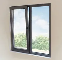 DN Hung Window Modern House Room Balcony Windows New Design Powder Coating Aluminum Frame Glass Outward Casement Window