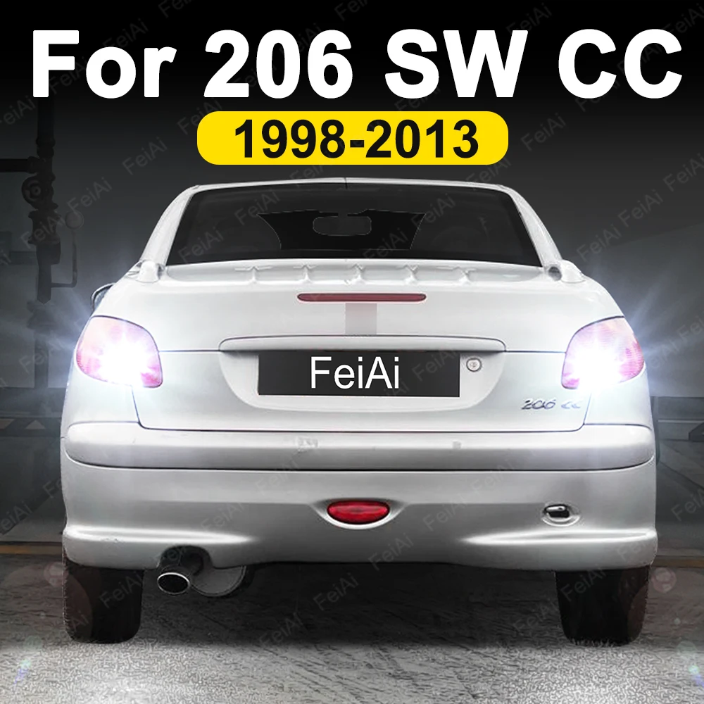 For Peugeot 206 CC SW LED Reverse Light 1998-2005 2006 2007 2008 2009 2010 2011 2012 2013 206 Tuning Accessories Reversing Light