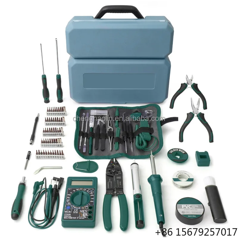 Electronic Circuit Soldering and Repair Tool Kit 90 Piece Set Electric Soldering Iron Welding Tool Kit