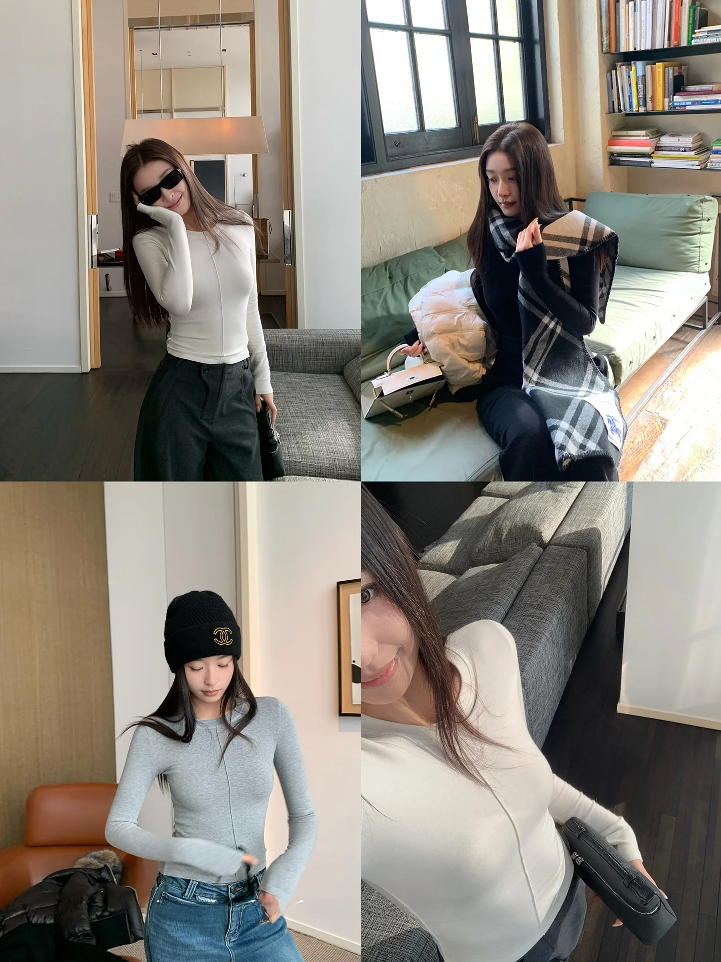 

Base Layer T-irt Long Sve round Ne Knitted Top Women's Soft Stretchy Base Layer irt Casual Color ort Length