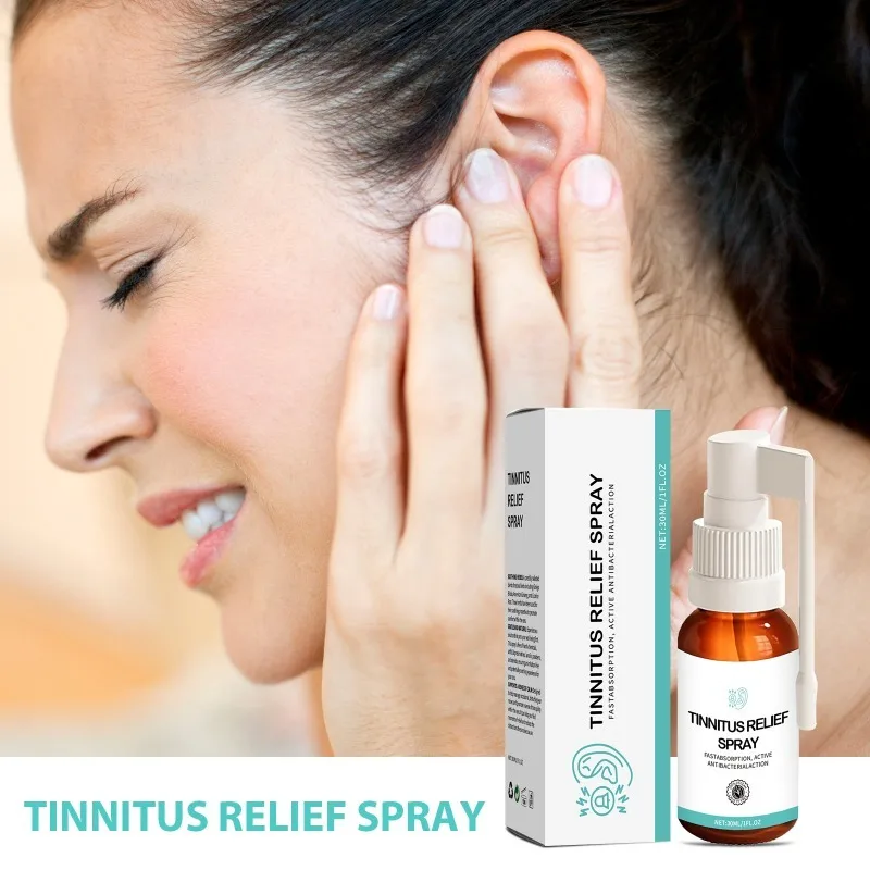 30 مل بخاخ للعناية بالأذن يخفف طنين الأذن وانزعاج الأذن، تركيبة لطيفة لصيانة وحماية الأذن اليومية
