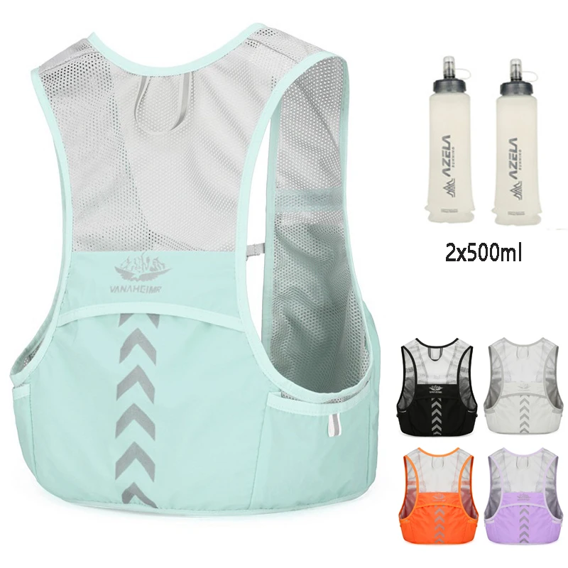 Lightweight Running Backpack Hydration Vest Suitable for Bicycle Men Women Marathon Hiking Ultra-light Portable 2L 500ml Kettles