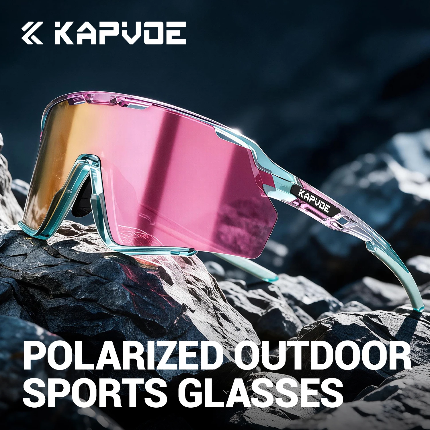 Mountain Biking Essentials - แว่นกันแดดกีฬาโพลาไรซ์ KAPVOE UV400 สำหรับปั่นจักรยาน จักรยานเสือภูเขา ตกปลา