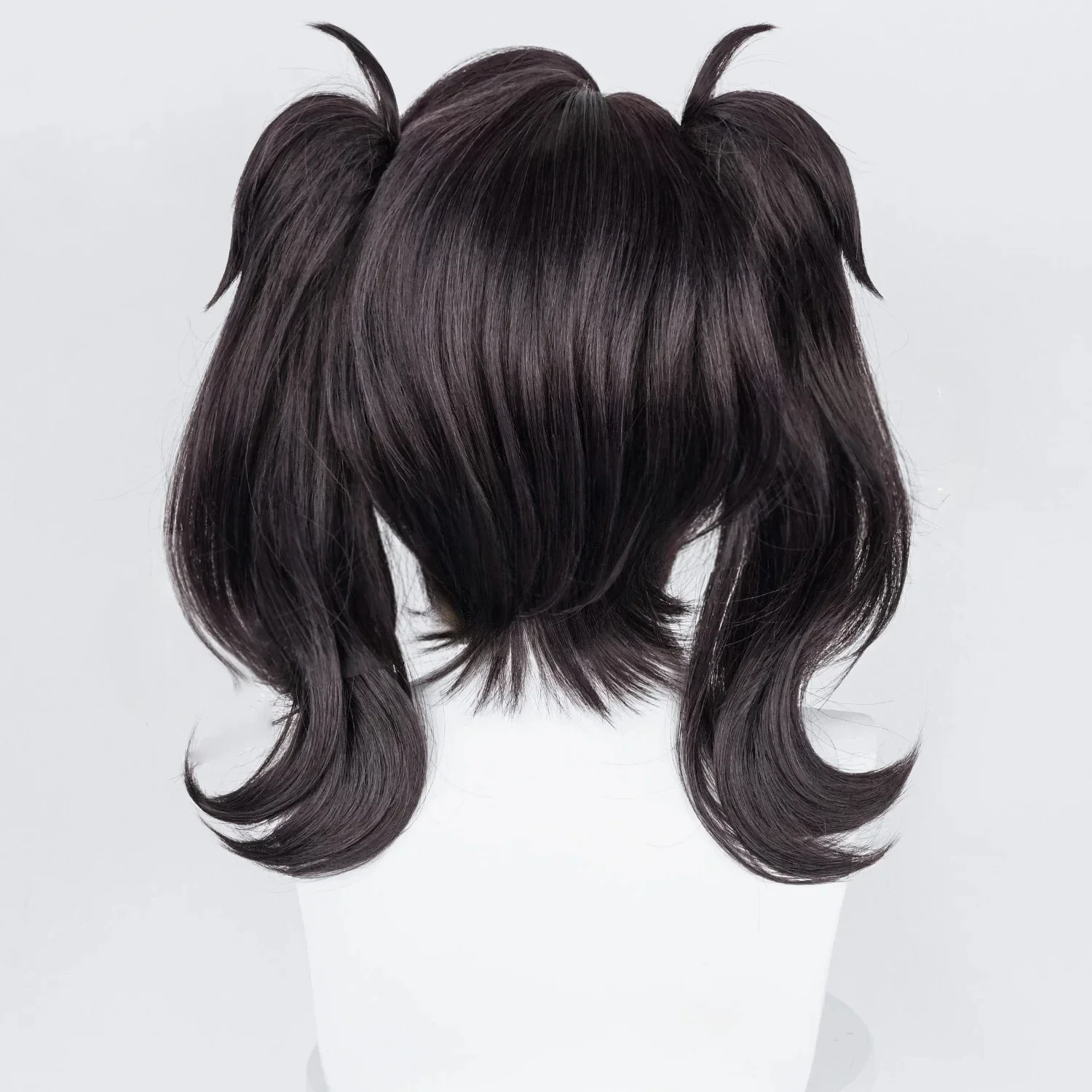 Jeu Ame Angel-chan Cosplay perruque courte noire perruque cheveux Synthétiques Resistants à la chaleur OMG Ka
