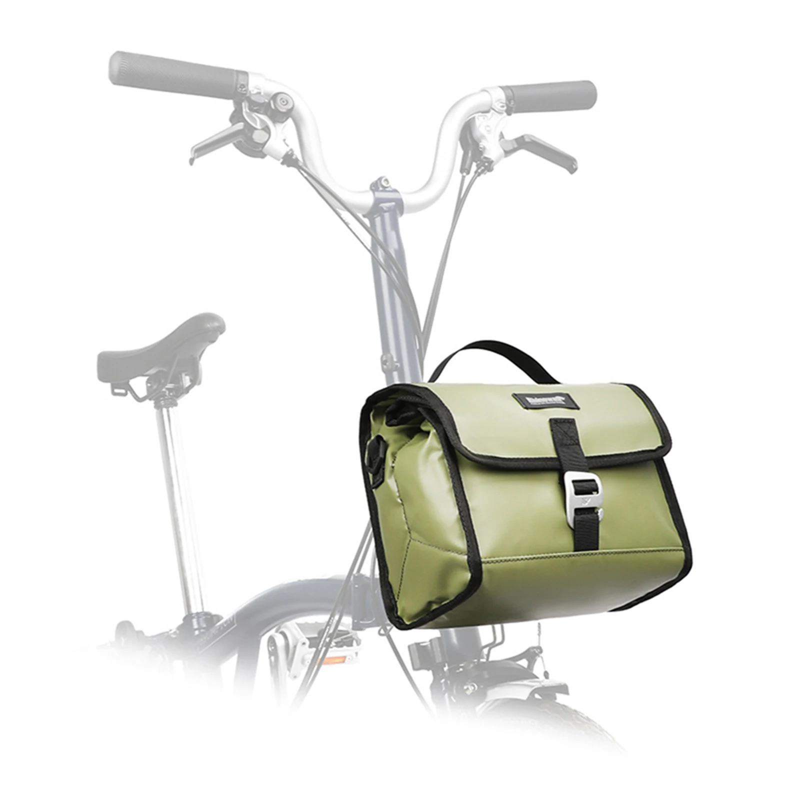 Folding Bike Handlebar Bag Multi-functional Bike Front Bag Insulated Bike Basket Bag with Rain Cover