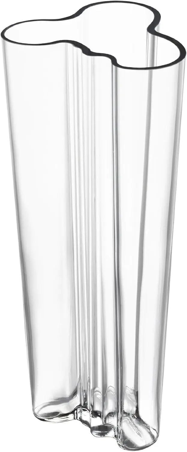 Alvar Aalto 10-Inch Finlandia Vase, Clear