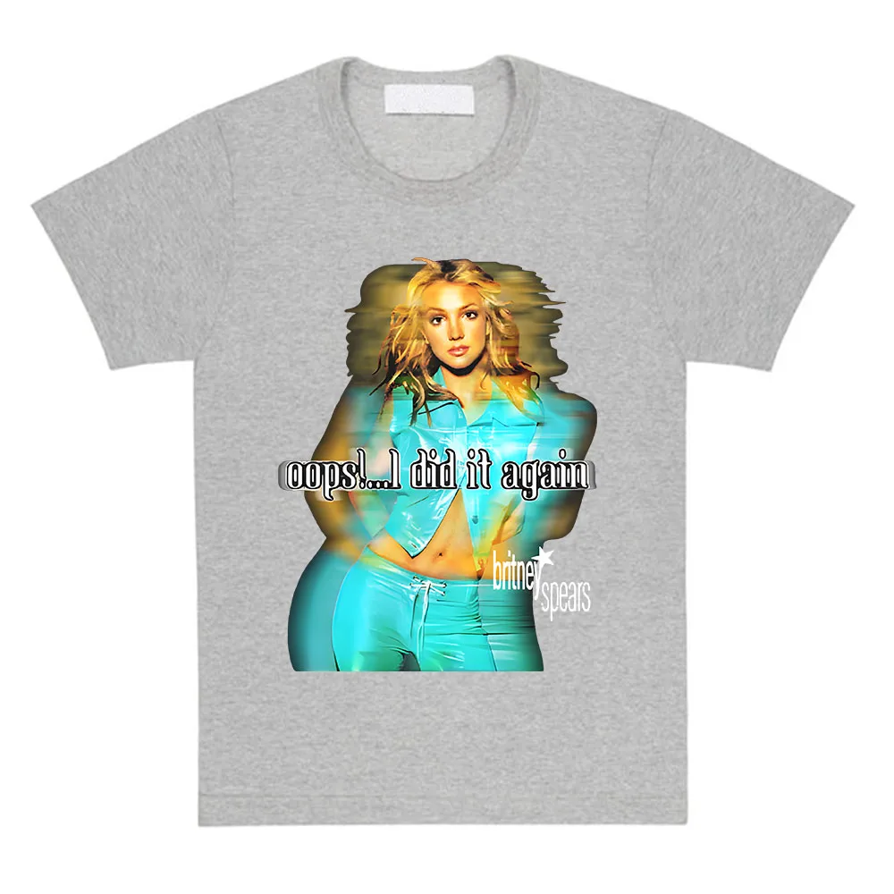 2025 Album Oops!... I Did It Again T-shirt Singer BritneySpears Graphic Tshirt Women Men Clothes Summer Cotton Unisex Streetwear