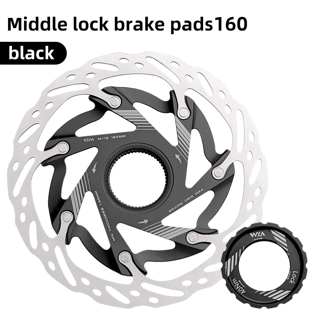 VXM Road Fiets Center lock Schijfremrotor Pads CNC Lichtgewicht Aluminium MTB Fiets Rotors 140mm 160mm fietsen Schijven Onderdelen