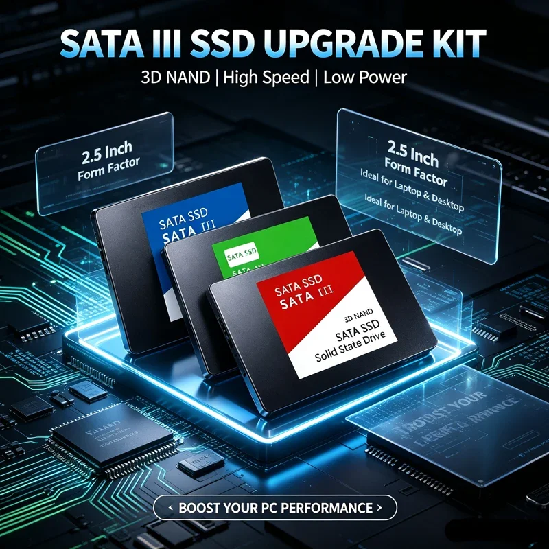 2.5 Inch SATA3 SSD Solid State Drive,1TB 2TB,3D NAND High Speed Reliable Internal Disk For Laptop Desktop Microcomputer PC