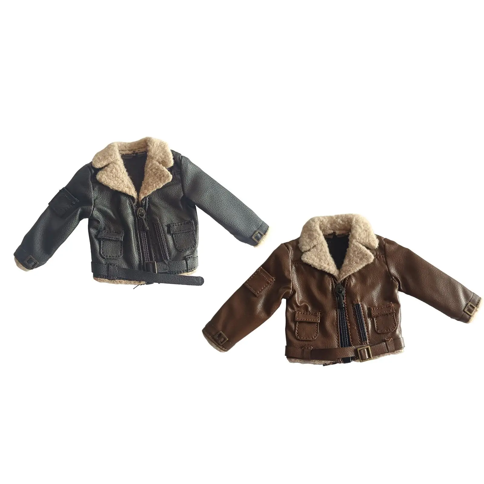 1/12 Male Action Figure Jacket Fashion Miniature Jacket with Pockets Men's