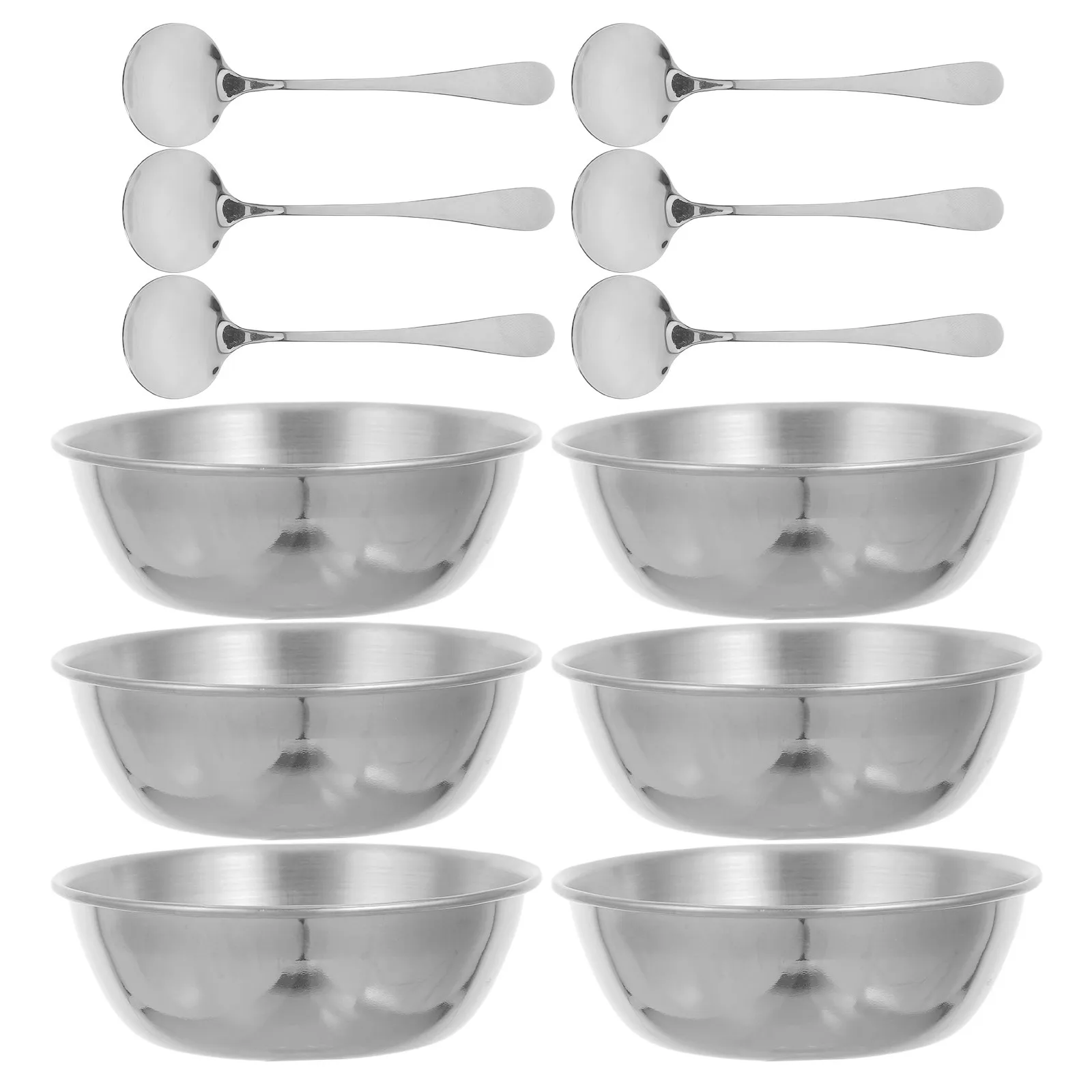 6Sets Stainless Steel Small Dipping Bowls 100Ml Round Condiment Cups Mirror Polished Metal Ramekins for Soy Sauce Seasonings