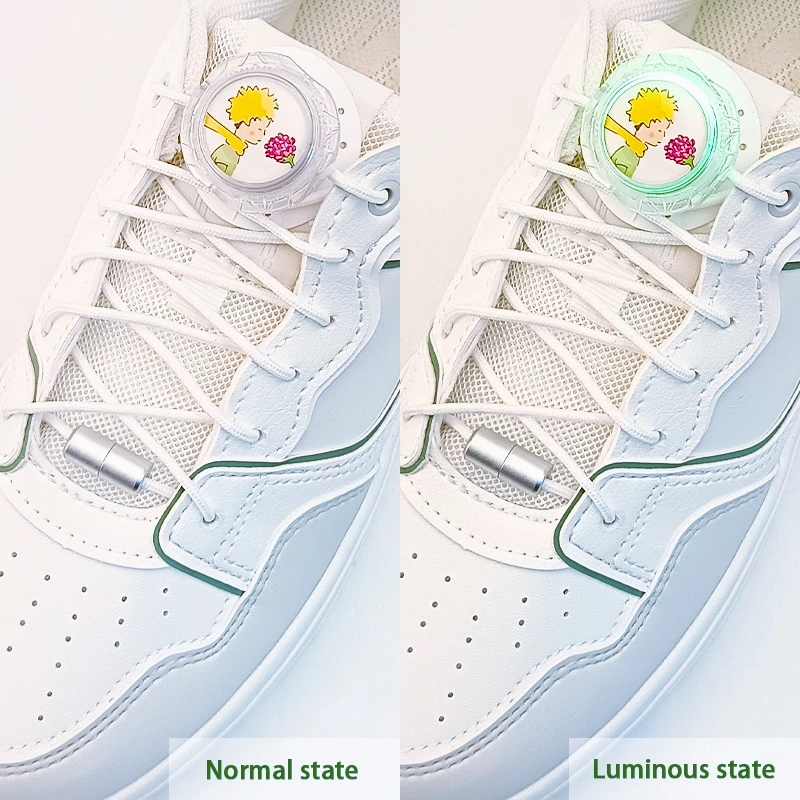 Motifs Automatic Shoelaces Without Ties Install Simple Swivel Buckle Shoe Laces Thick Rope Sneakers Shoelace Shoes Accessories