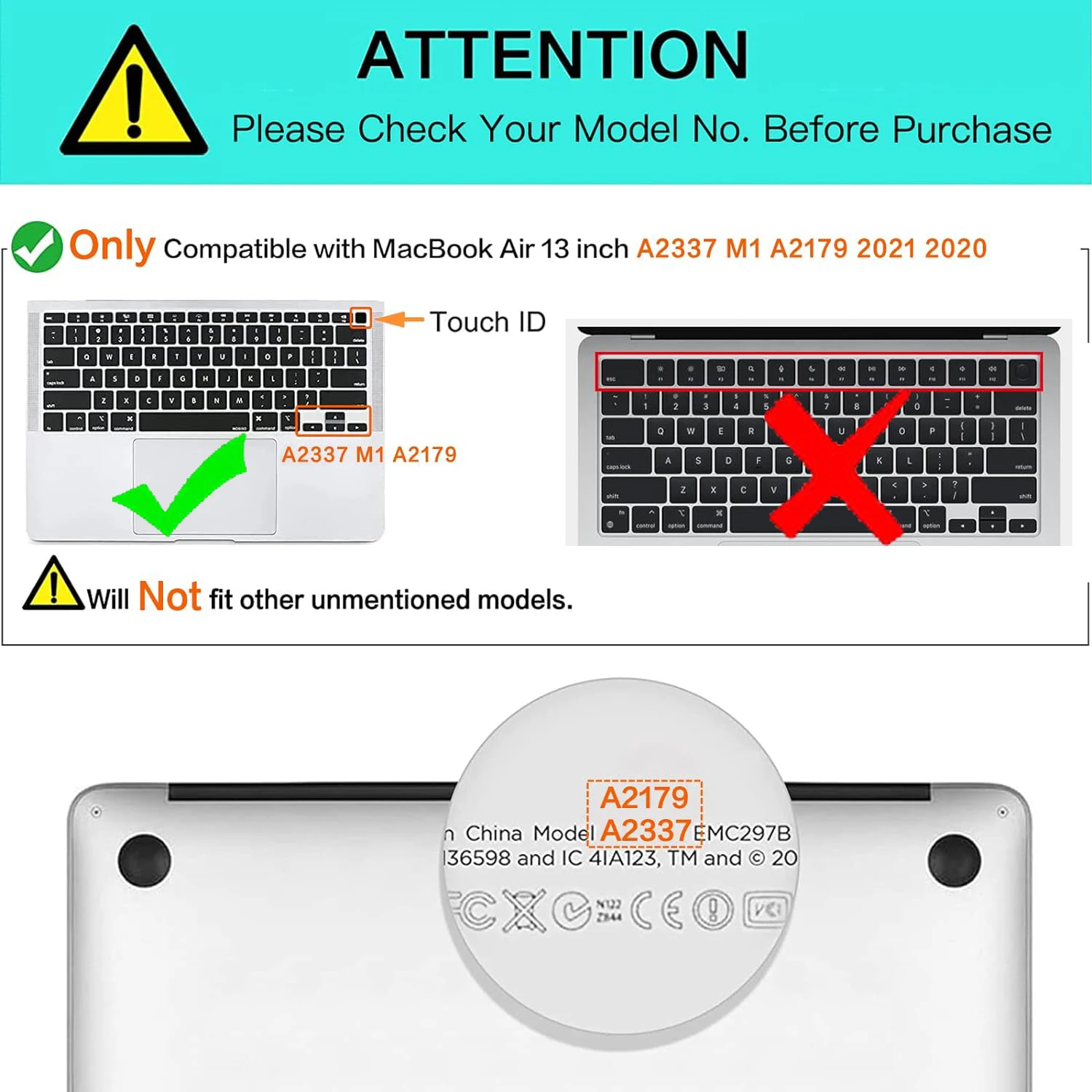 Silicone Keyboard Cover for MacBook Air 13.3