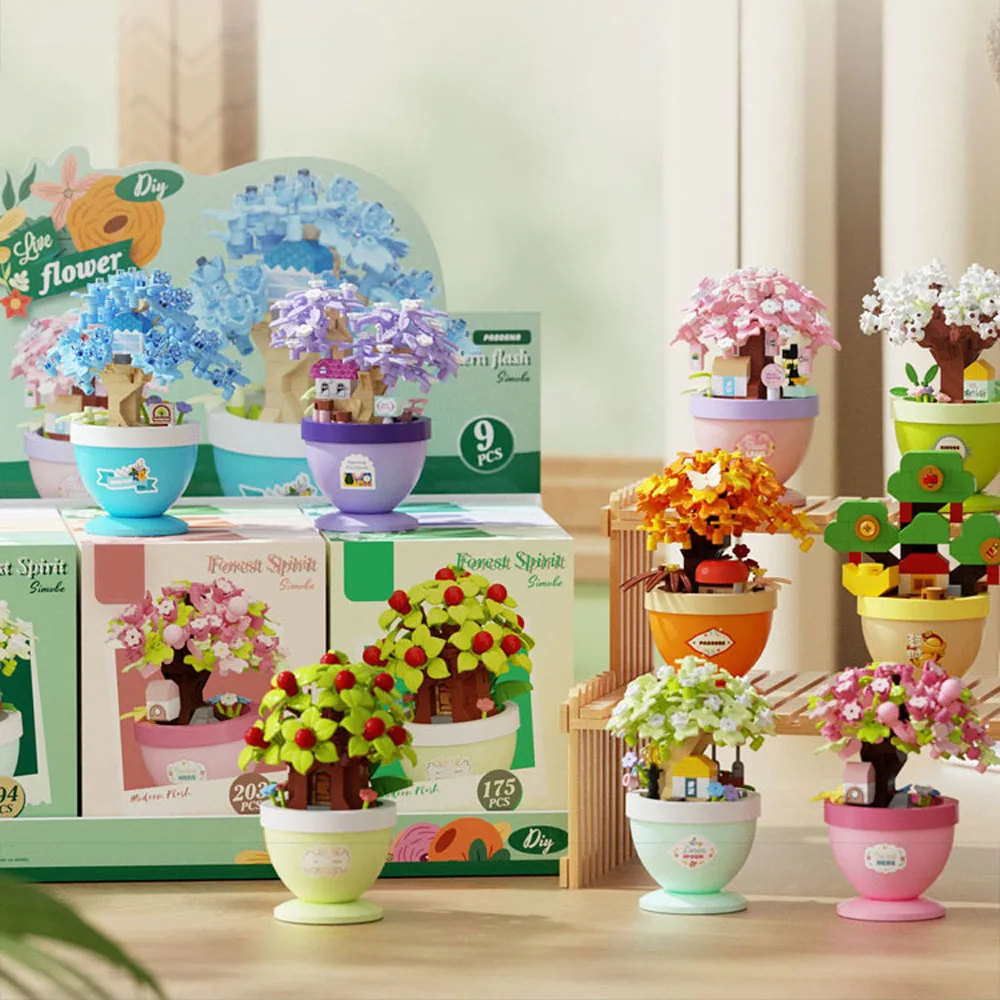 blocos-de-construcao-idea-construction-micro-diamond-brinquedos-de-montar-casa-na-Arvore-plantas-em-vaso-bonsai-e-nanobricks-de-flores