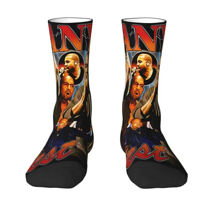 

Cute Men's Popular Singer Kanye West Dress Socks Unisex Comfortable Warm 3D Printing Crew Socks