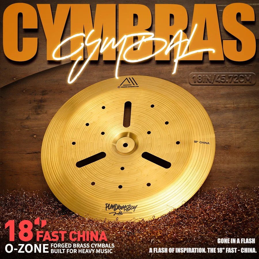 PD Mc100 Bronze Cymbal Pack 14 16 20 Inch 4-Piece Set Hi-Hat Crash Ride Professional Sound For Live Drummers Gear